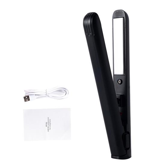 Портативный USB-выпрямитель для волос, быстрый нагрев, электрические щипцы для завивки, прямые вьющиеся волосы, челка, мини-щипцы для завивки, дорожный инструмент для укладки волос для женщин