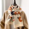 Korean Version Small Fresh Knitted Scarf for Women Autumn and Winter Korean Version Japanese Versatile Ins Trendy Soft Girl Warm Woolen Scarf