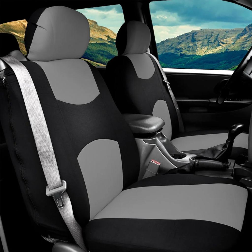 Universal Flat Cloth Car Seat Cover Non-slip Design Front Set
