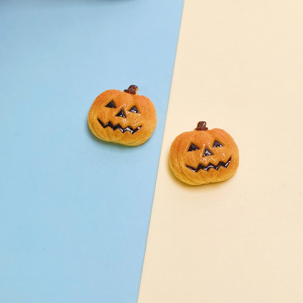 100pcs Cartoon Halloween Cookies Slime Charms Flatback Resin Cabochon DIY Phone Case Decoration Scrapbooking Accessories
