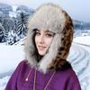 Новая теплая шапка с леопардовым принтом, детская зимняя утолщенная плюшевая шапка с защитой ушей, модная универсальная осенне-зимняя шапка от холода