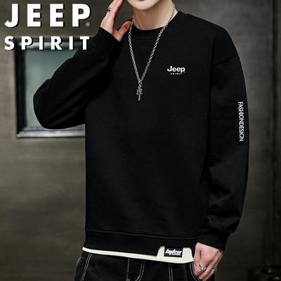 JEEP SPIRIT Мужской повседневный пуловер с круглым вырезом и длинными рукавами