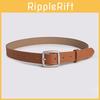 Цвет Однотонный Простой Женский Ремень Под Кожу с Геометрическим Дизайном Металлическая Пряжка