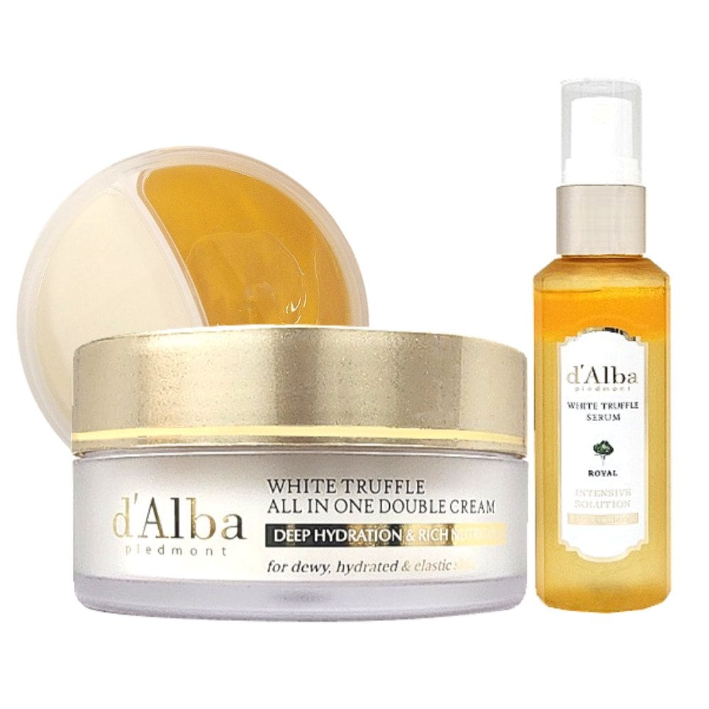 d'Alba Half and Half Cream All-in-One Double Serum & Cream 70g X 1 + Mist 60ml X 1