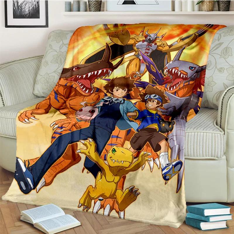 3D одеяло с изображением монстров из Digimon Adventure, Мягкое покрывало для дома, спальни, кровати, дивана, пикника, путешествий, офиса, детское