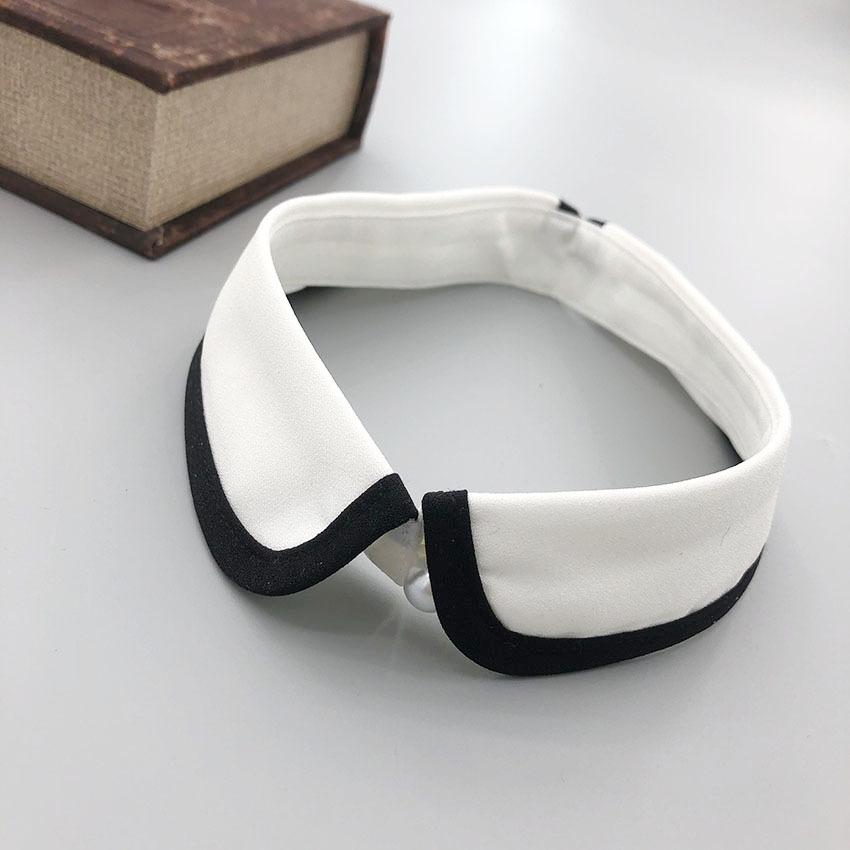 Белая черная рубашка с искусственным воротником для женщин, кружевной ажурный съемный воротник, ромбовидный лацкан, рубашка, блузка, топ, ожерелье, аксессуары для одежды