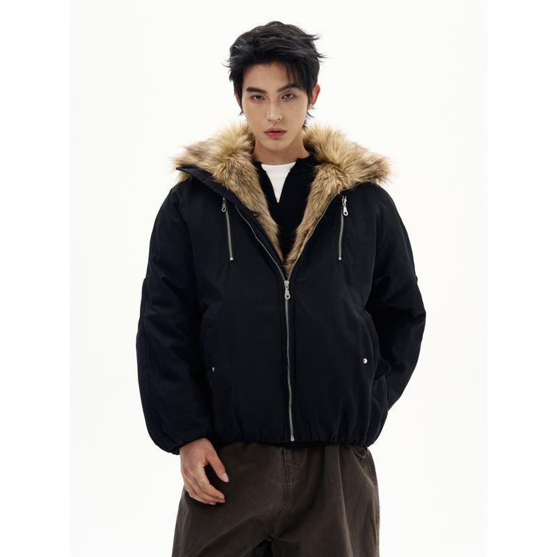 Kisko Winter American-Style Thickened Warm Stand-Collar Cotton Jacket for Men and Women with a Loose-Fitting Parka Design