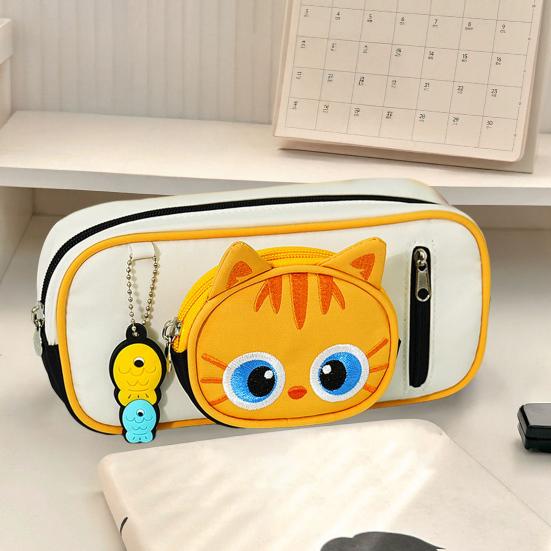 Милый пенал мультяшный кот пенал большой вместимости органайзер для канцелярских товаров для средней школы и начальной школы