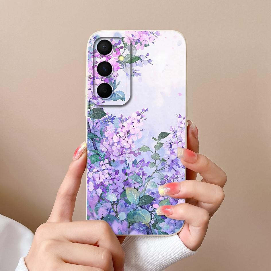 Чехол для Samsung Galaxy A55 S22 S23 M34 A05 A15 C55 F15 S24, чехол для телефона с милым кроликом и мультяшным узором, жидкий силиконовый противоударный бампер для Samsung