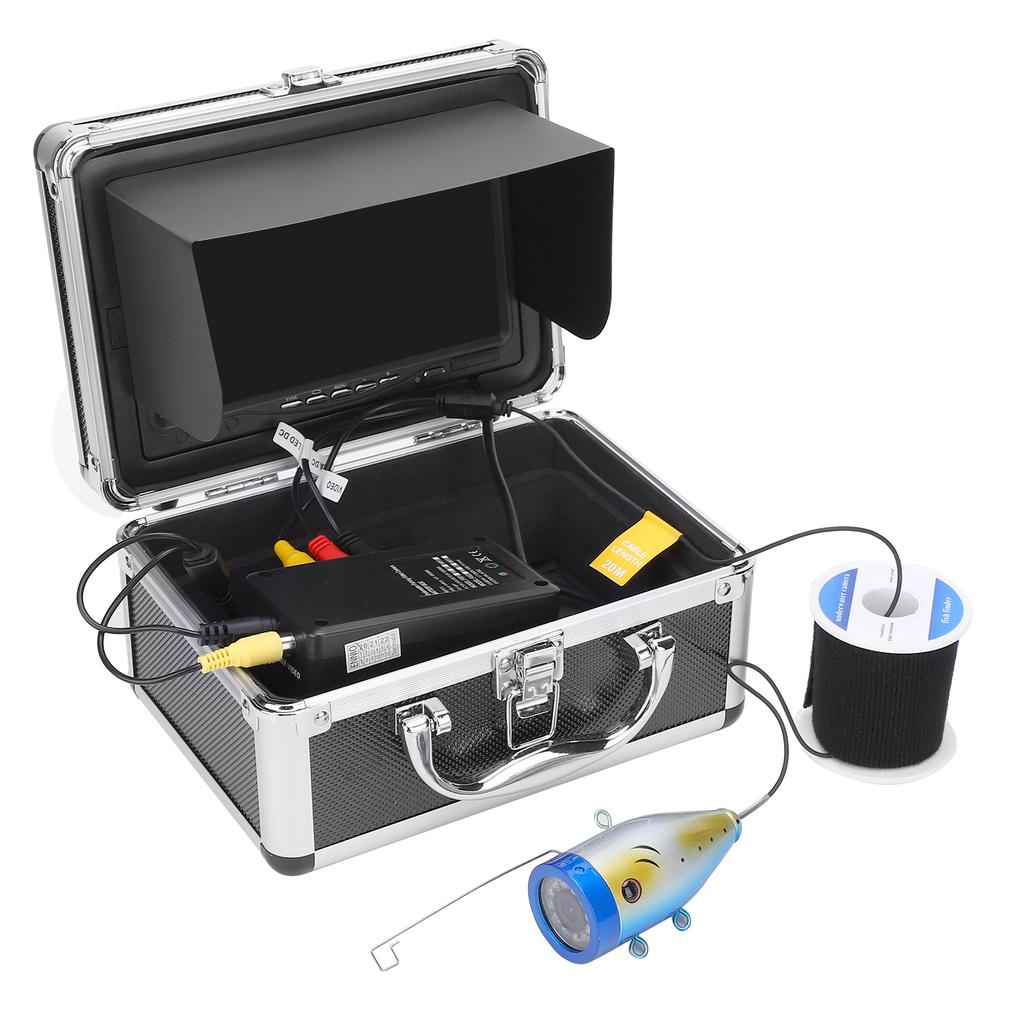 7in Underwater Fishing Camera 1000TVL 30 LEDs IP68 Waterproof Color Monitor 100?240V