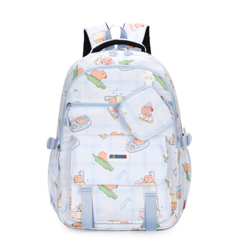 Student Printed Schoolbag Women's Multi-Pocket Backpack