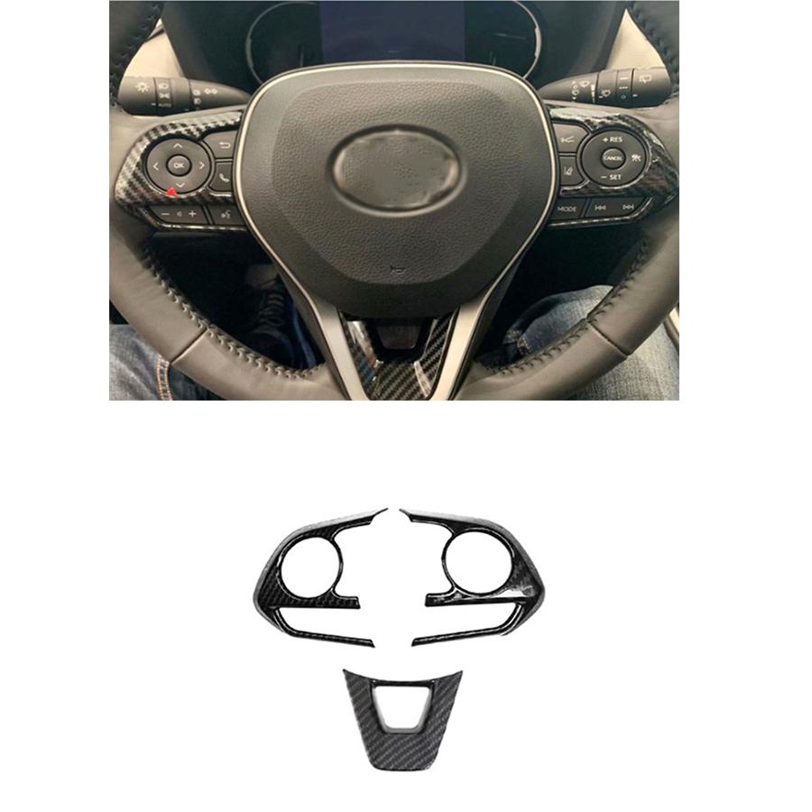 Для Toyota RAV4 2019-2021 Накладки переключателей рулевого колеса в стиле карбонового волокна Аксессуары