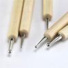 5 шт., шариковая игла из дерева и нержавеющей стали, набор инструментов для лепки из полимерной глины