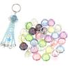 6pcs/lot Colorful Acrylic Wind Bell Beads Multi-Petal Flower Bead Caps Charms For DIY Earrings Phone Chains Jewelry Accessories