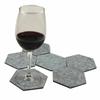 Versatile And Stylish Pack Of 6 Felt Fabric Hexagon Cup Mat Drink Coasters For Any Beverage