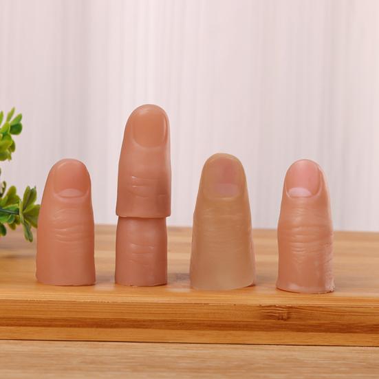 Realistic Fake Thumb Covers Soft Glue Skin-friendly Thumb Caps Prosthetic Fingers for Costume Pranks
