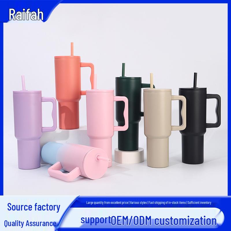 Third-Gen 40oz Stainless Steel Insulated Cup with Portable Handle and Straw