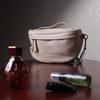 Trendy Women's Shoulder Bag In Classic Color Made of Genuine Leather Vintage 22656 White