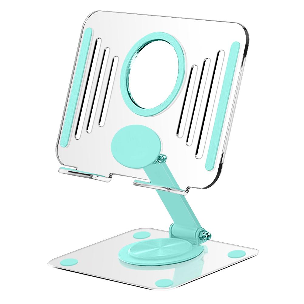 Акриловая подставка-держатель для планшета с вращающимся на 360° основанием Прозрачный держатель для планшета Регулируемый для iPad Pro 11 12.9 дюймов/iPad 10.9 дюймов