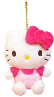 Пушистый брелок-маскот Hello Kitty MC Розовый Плюшевый с шариковой цепочкой, 143044-20, В10.5xШ9xГ6см