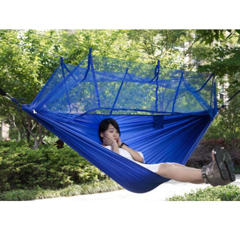 Spacious Double Person Hanging Hammock Bed With Anti-mosquito Net For Camping