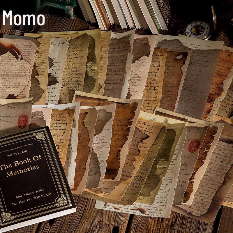 MòMò Материал Ретро Библиотечная Серия Журнал - Художественная Бумажная Основа, 60 Листов