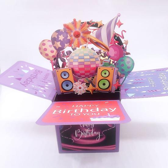 3D поздравительная открытка ручной работы с днем рождения открытка для взрослых и детей праздничная открытка ручной работы