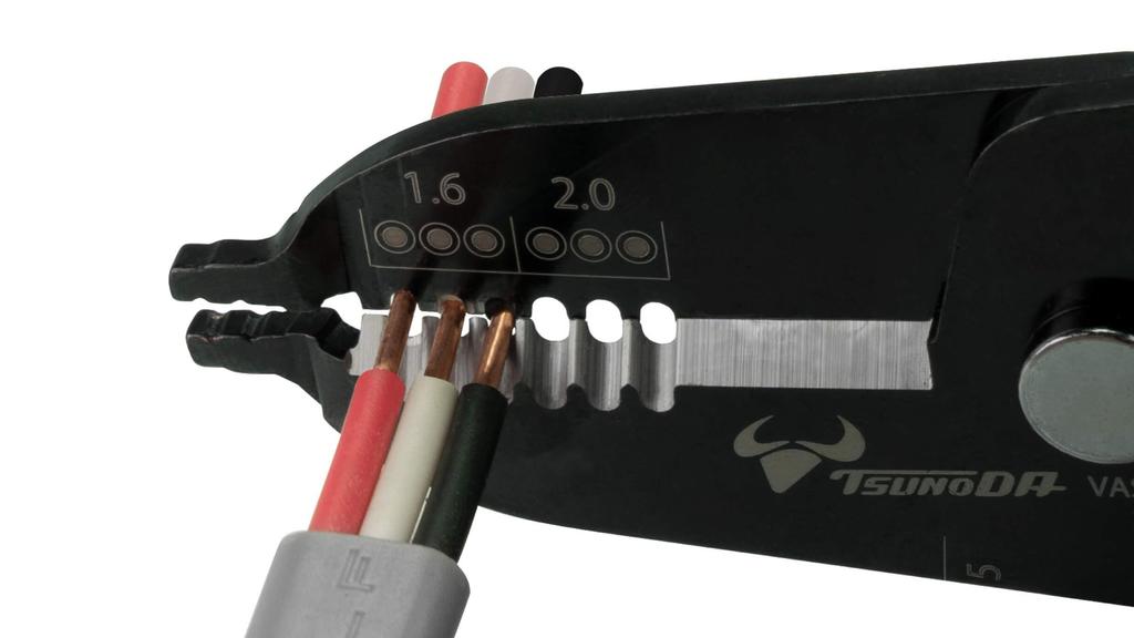 Tsunoda Electrician Skill Test Tool Set Set VVF Stripper with Mini Crimping Tool for Ring Sleeves 9-piece TS-E01S