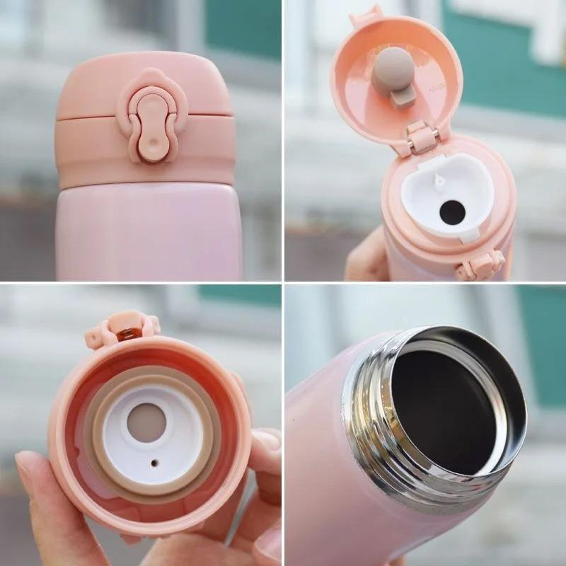 Термобутылка из нержавеющей стали 500 мл, градиентного цвета, с откидной крышкой, портативная уличная бутылка для воды для подарков на Хэллоуин и Рождество