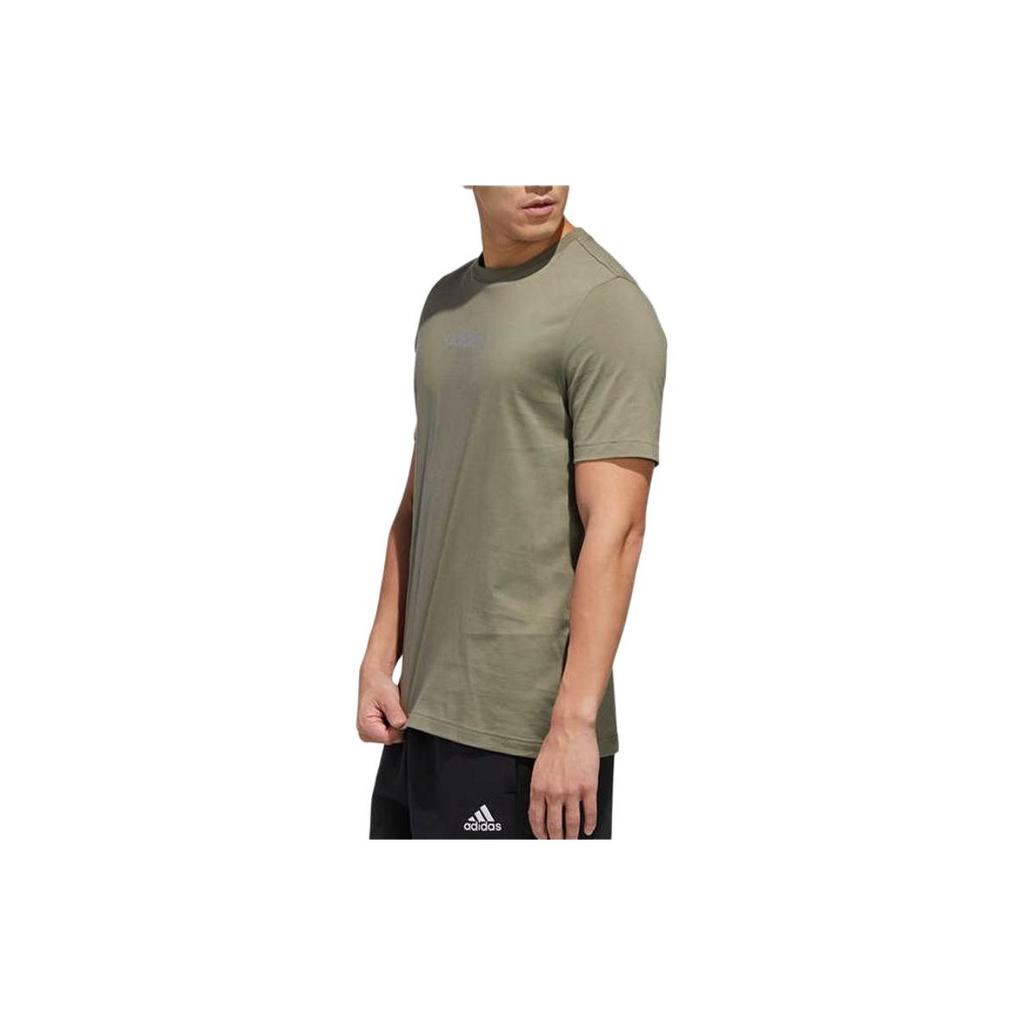 adidas Футболка Essentials Big Logo для мужчин, топы, цвет зеленый GD5461