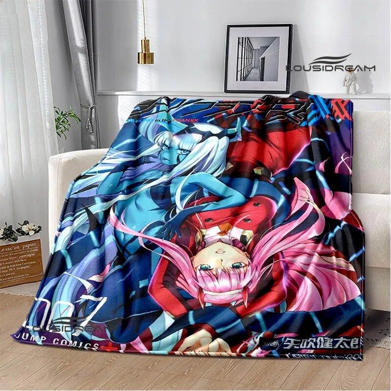 Одеяло «ДАРЛИНГ во Франксе» с героями мультфильмов, фланелевое теплое одеяло, мягкое и удобное одеяло, одеяло для пикника, подкладка для кровати, подарок на день рождения