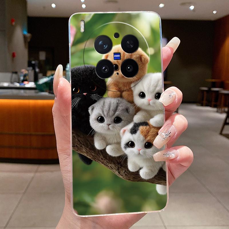 Модный Чехол-Вулкан для Vivo X300 Pro, Прозрачный Мягкий TPU, Защита от Царапин, Чехол для Пары