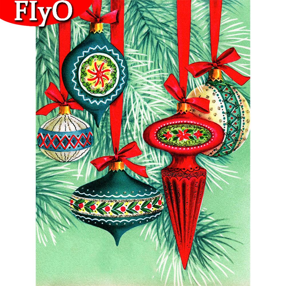 5D Алмазная вышивка Рождественская елка Полный квадратный комплект для рукоделия Художественная Алмазная мозаика Пейзаж Горный хрусталь Комплект украшения дома