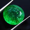 Natural Green Emerald Loose Gemstone Colombian Round Cut 8 ct for Jewelry Making and Gem Collections