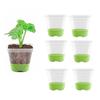 6 шт. Качественная силиконовая основа для рассады растений, многоразовые цветочные горшки для пересадки, прозрачный пластиковый горшок для растений, сад
