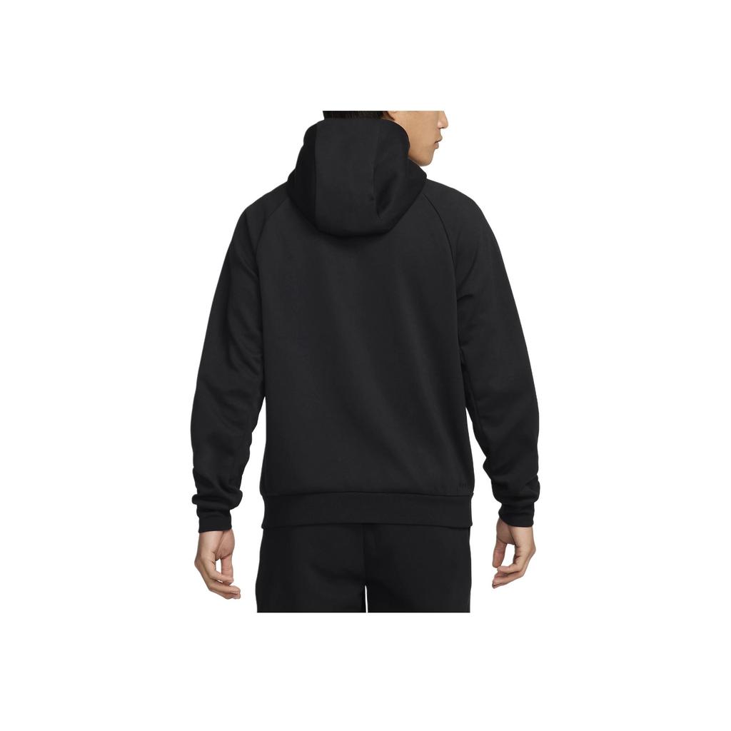 Nike Однотонная быстросохнущая дышащая куртка с вышитым логотипом на молнии с капюшоном и длинными рукавами, мужские куртки черного цвета FZ0968-010