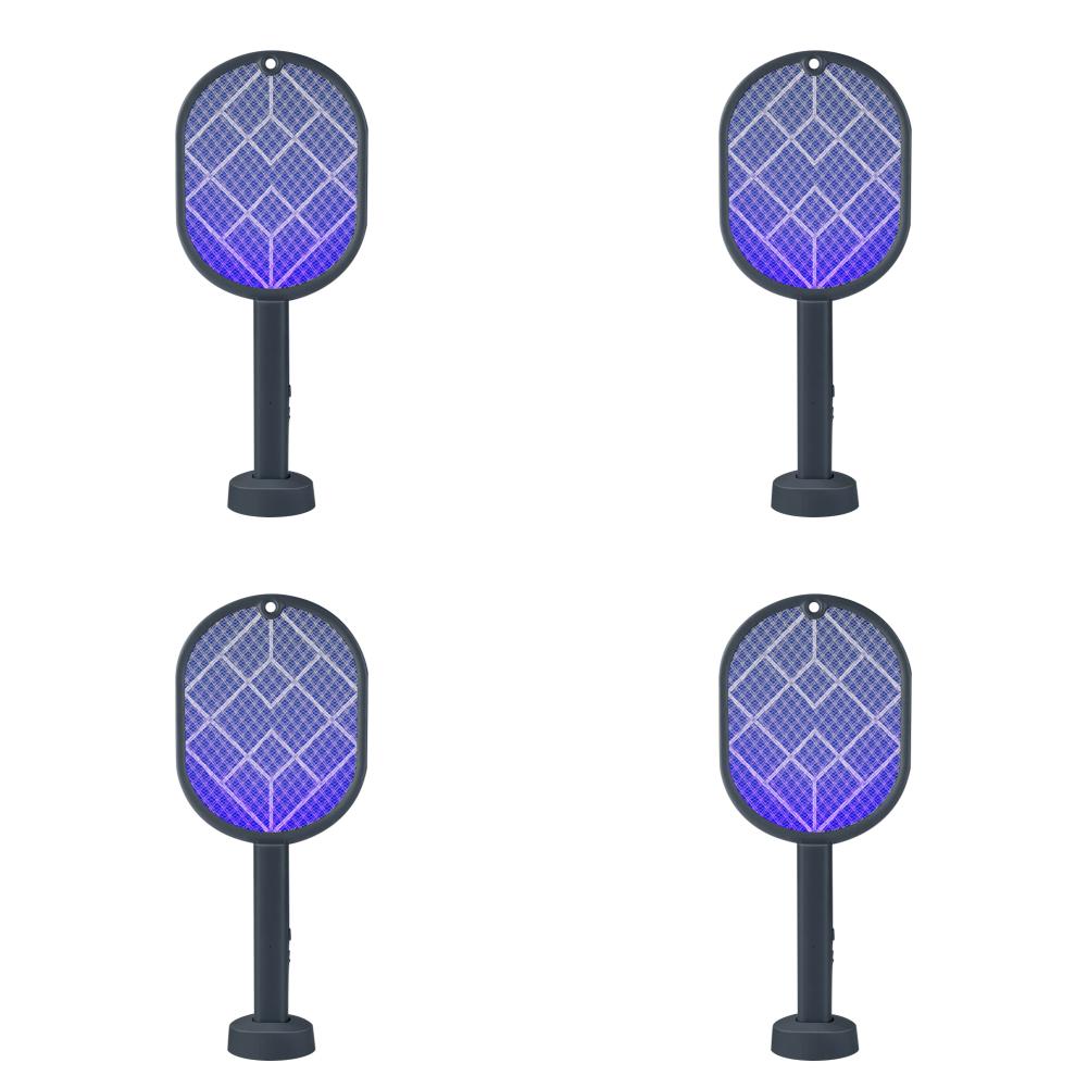 3000V Electric Mosquito Racket Mosquito Killer Lamp 2-in-1 USB Rechargeable Foldable Mosquito Swatter Fly Swatter Repellent Lamp