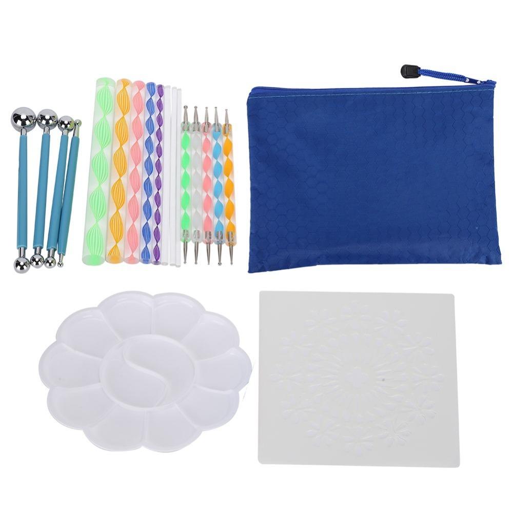 20PCS Precise Tip Mandala Dotting Tools Flexible Use Rock Coloring Sticks Graffiti Design