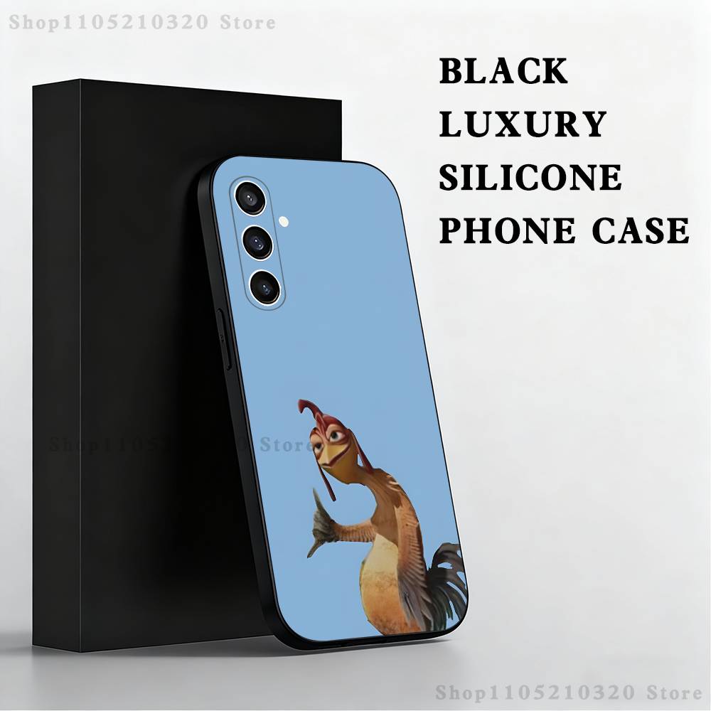 Chicken J-Joe Surf Phone Case For Samsung S25,S24,S23,S22,S21,S20,S10,Ultra,Plus,Lite,FE,Soft Silicone Black Cover