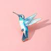Vintage Bird Badge Pin Animal Bird Metal Pin Cute Hummingbird Enamel Brooch  Female