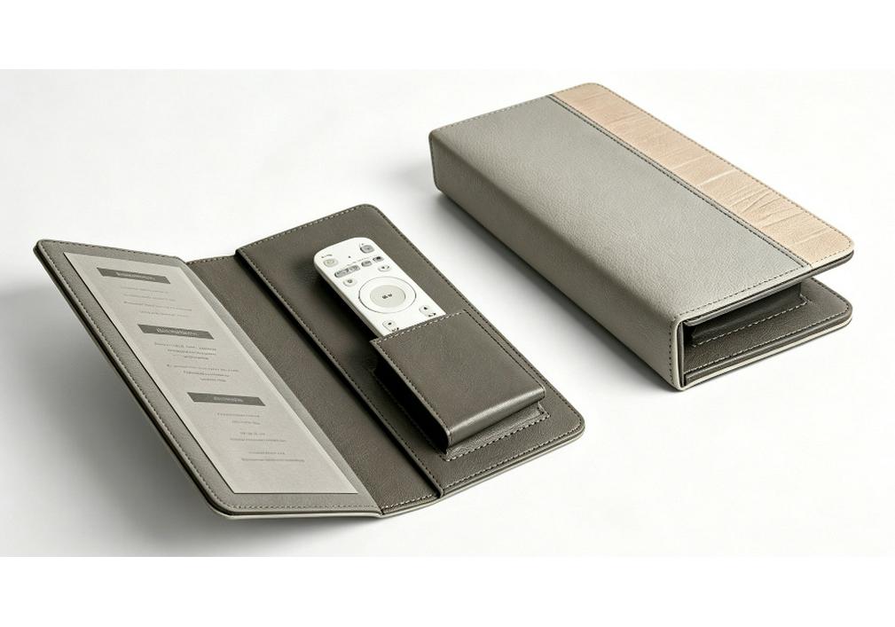 Custom High-End Hotel Guest Room Leather Wood Grain Tissue Box & Service Tray