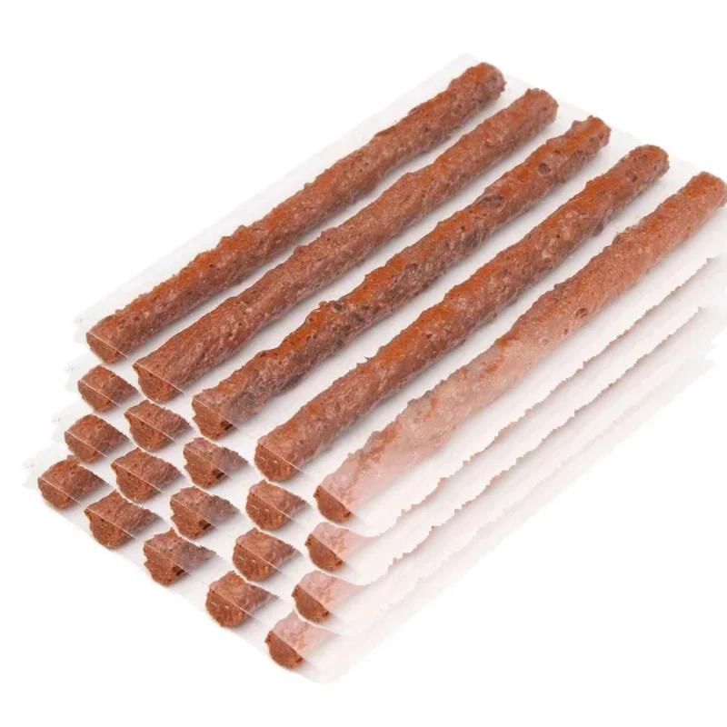 100 шт. Полоски для ремонта шин Бескамерные Резиновые Стержни Клей Герметики для Автомобиля Мотоцикла Велосипеда Шины Прокол Резиновая Полоска Заглушка Инструмент для Ремонта