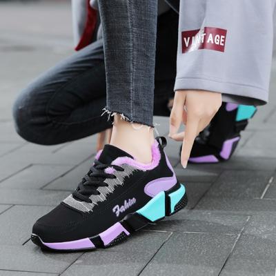 2020 осень и зима новая универсальная повседневная обувь нескользящая женская обувь модная спортивная бархатная теплая хлопковая обувь студенческая обувь