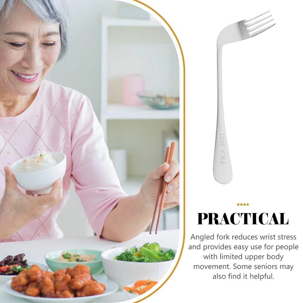Angled Curved Spoon Fork Elderly Patients Feeding Aid Tableware Self Feeding Utensil Self Feeding