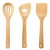 Remark Natural Kitchen Utensil Set (Bamboo Slotted Spoon, Turner, and Spatula)