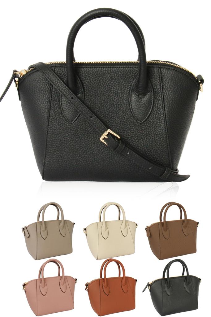 LASIEM Handbag Shoulder Bag Genuine Leather 2way PET Bottle Small Bag Shoulder Crossbody Bag Lightweight Leather Leather S Size Black Women's "350ml