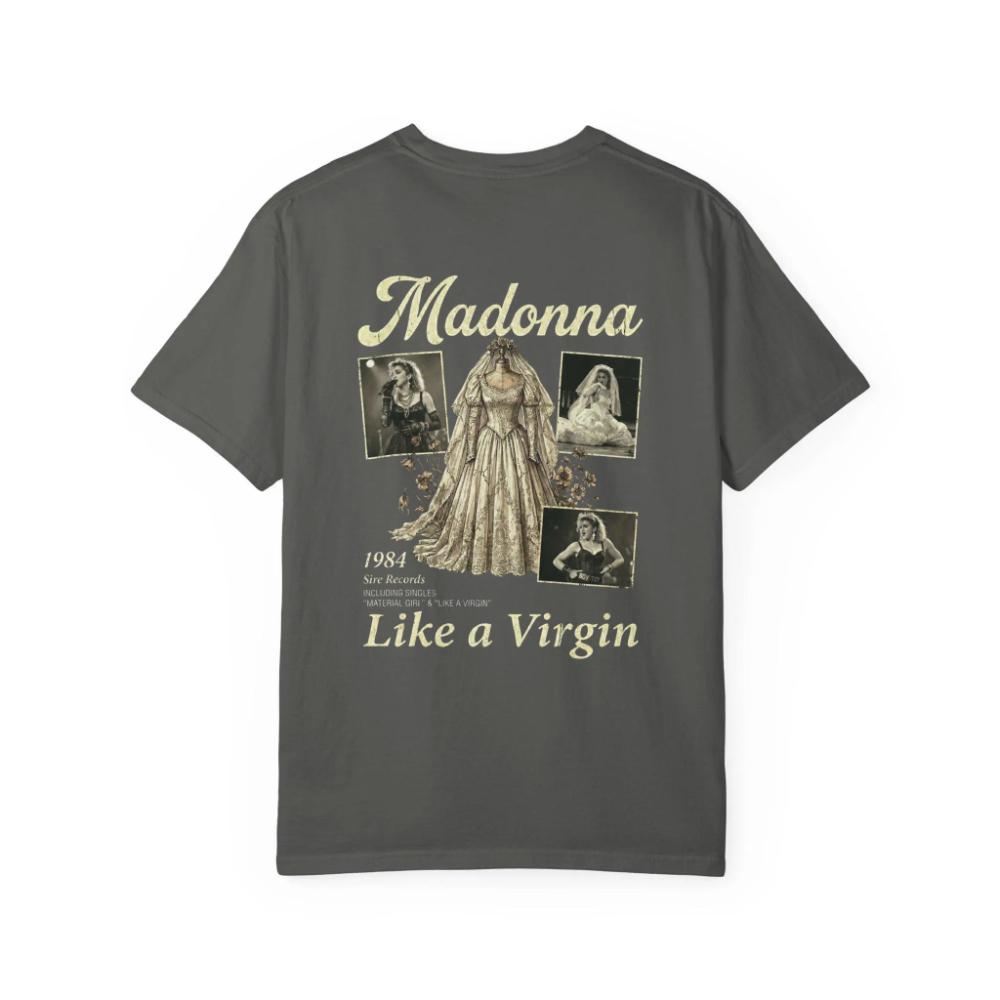 Comfort Colors Madonna Like a Virgin Graphic TShirt  Retro Concert Collage  Pure Cotton Unisex Streetwear Top for All Seasons