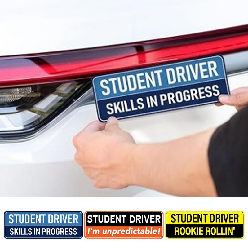 Студент-водитель Магнит Новый водитель Магнит для автомобиля Высокая видимость автомобильный магнит наклейка всепогодный новичок водитель бампер наклейка для