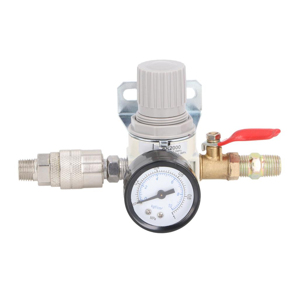 Регулятор давления воздушного компрессора 1/4 дюйма NPT Регулятор давления воздуха с 0?Манометр 1 МПа для