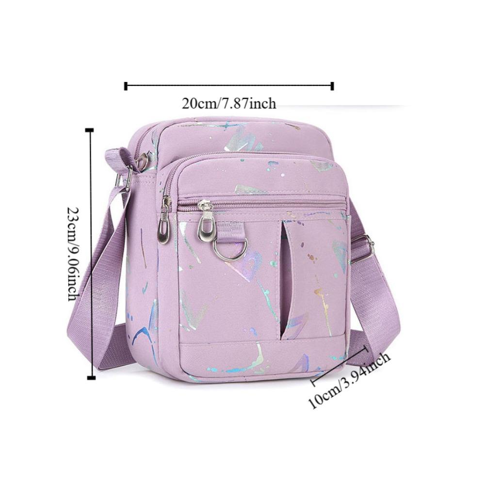 Нейлоновая сумка через плечо с принтом и несколькими карманами, легкая повседневная сумка через плечо, подарок на День матери